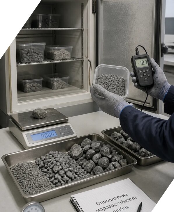 Определение морозостойкости щебня в Качканаре от 3589 р. | ЭкспертизаРоссия