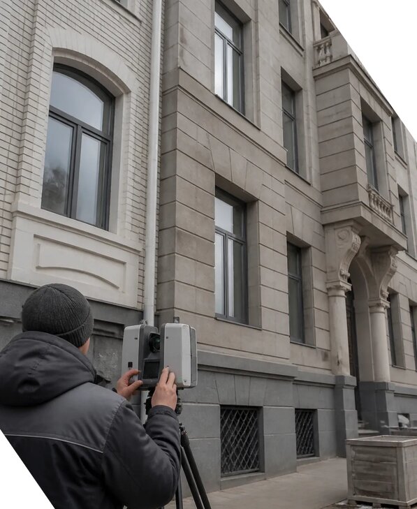 Лазерное сканирование фасадов зданий для обследования в Качканаре