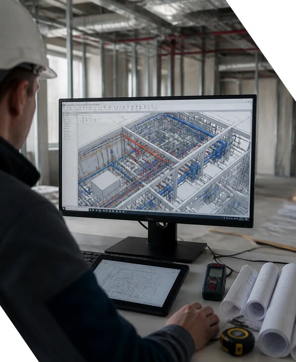 Создание BIM модели инженерных сетей для объектов в Качканаре